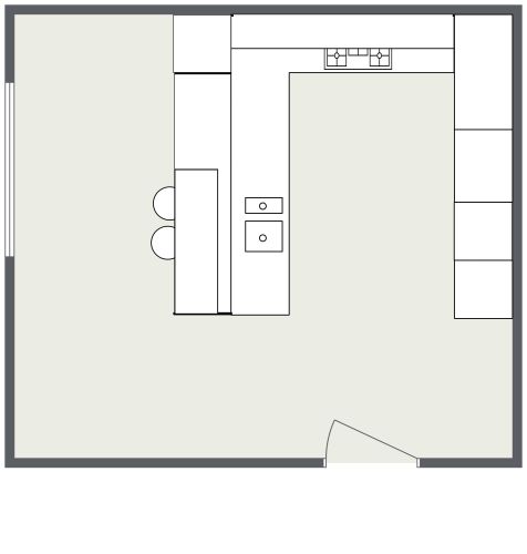 U-förmige Küche mit Frühstücksbar