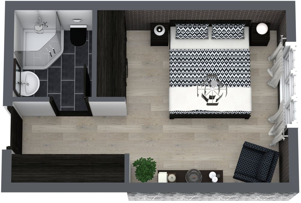 Bedroom With Ensuite Bathroom
