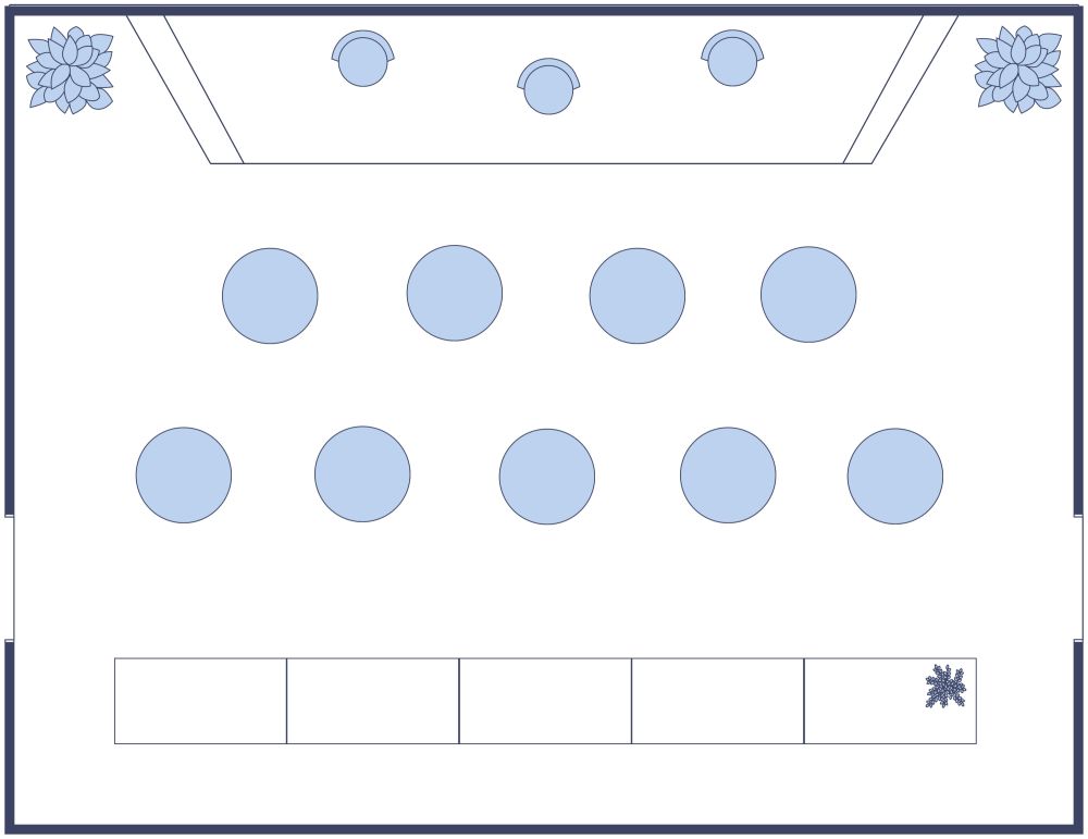 Band Concert 2D Floor Plan with Standing Area and Bar