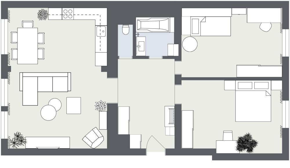 Spacious 2 Bedroom Apartment 2D