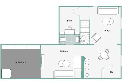 Layout für eine Keller-Bar