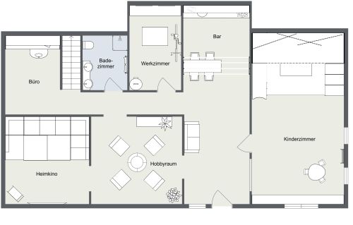 Idee für ein fertiges Keller-Layout