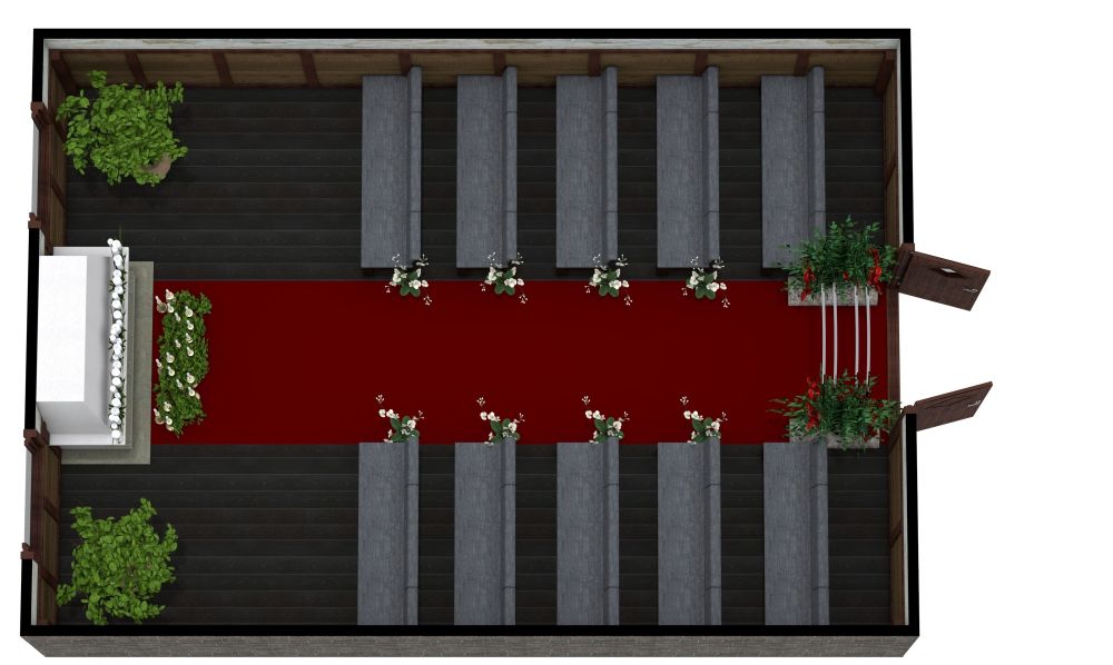 Grundriss für eine Hochzeit 3D Grundrisse