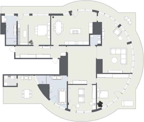 Runder Haus-Grundriss
