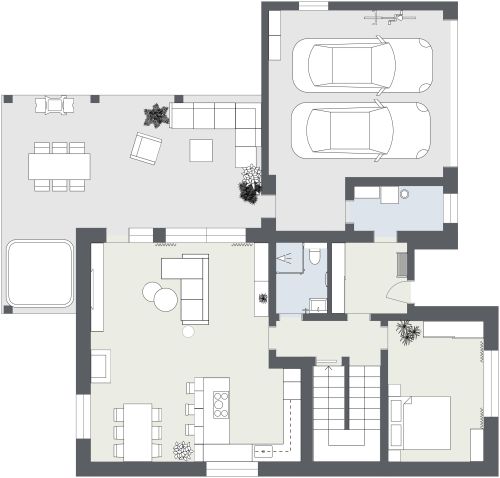 Zweistöckiges Haus