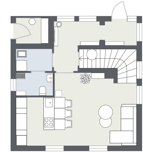 Kleines Haus mit zwei Schlafzimmern