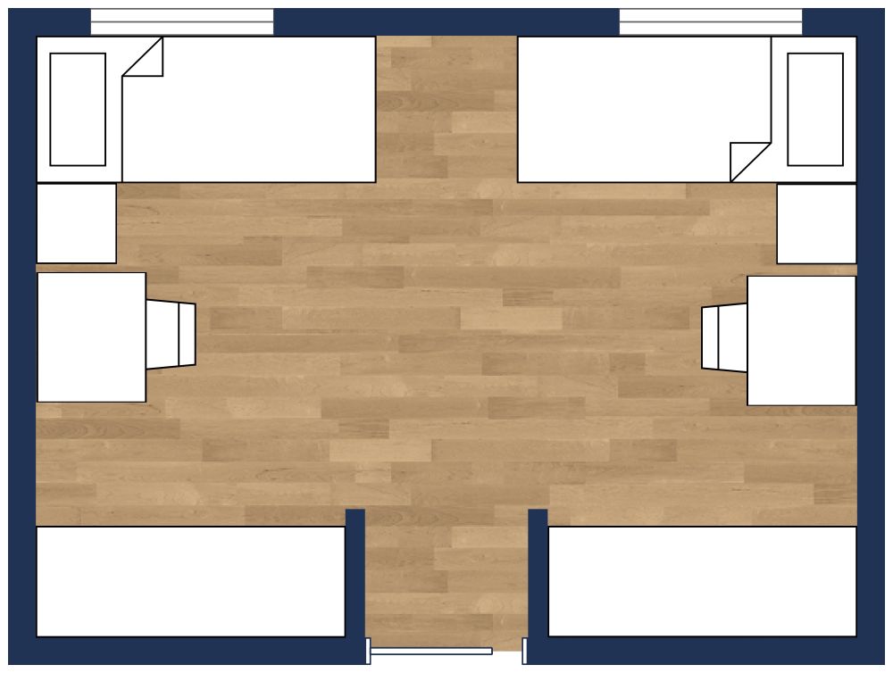 Kinderzimmer-Layout 2D Grundrisse