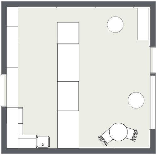 Grundriss für ein Café