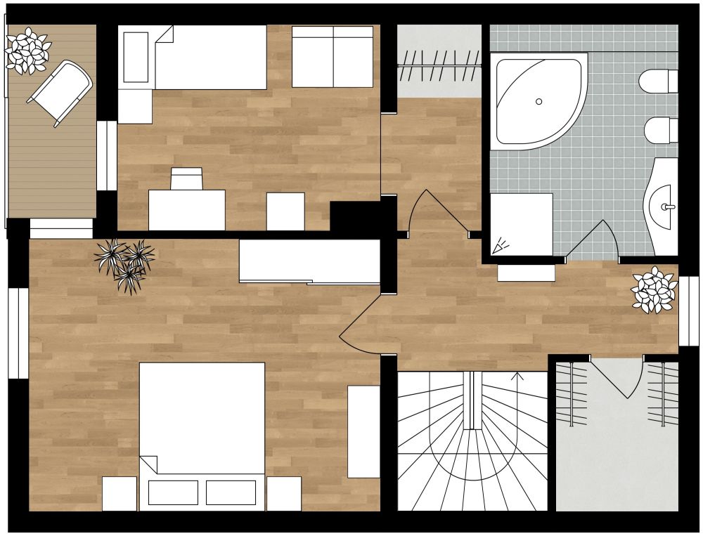 Home Landscape Design 2D Floor Plan