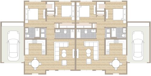 Duplex House Plan