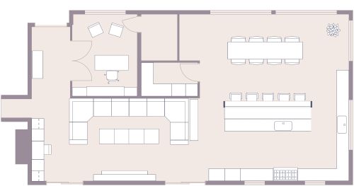 Layout für eine L-förmige Küche