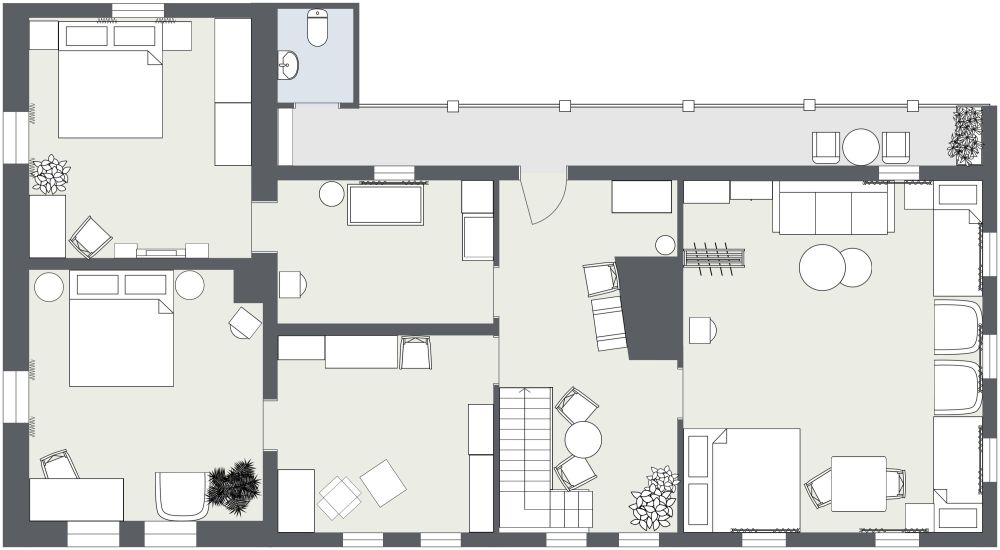 House Plan Traditional Home 2D Floor Plan