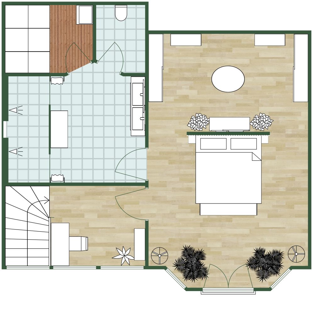 Schlafzimmerplan 2D Grundrisse