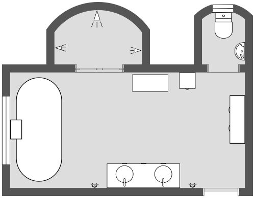 Badezimmergrundriss