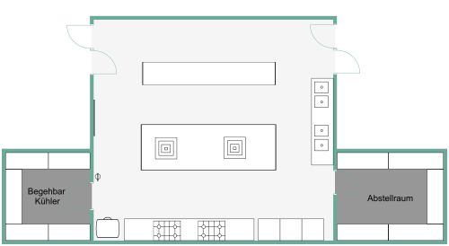 Grundriss einer Restaurantküche