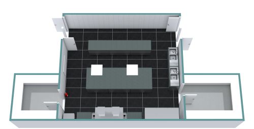 Grundriss einer Restaurantküche