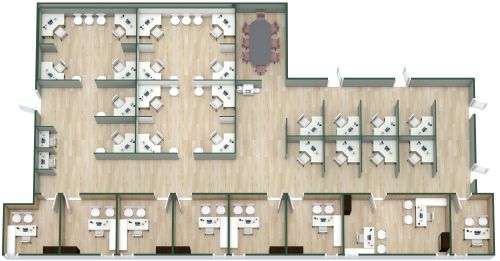 Zellenbüro Grundriss