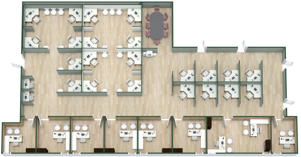 Zellenbüro Grundriss