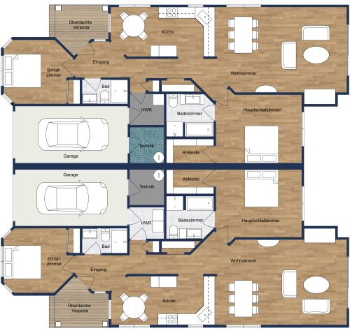 Doppelhaus Layout