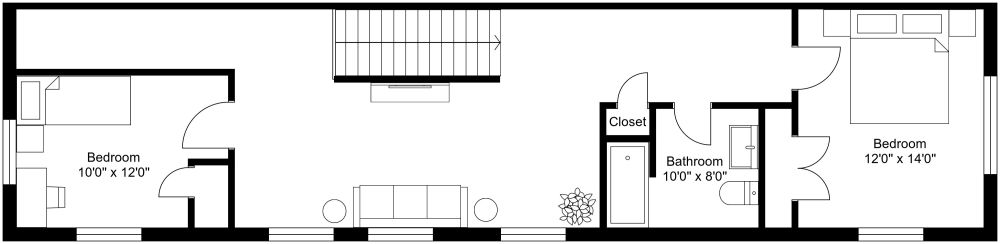 Barndominium House Plan Model 4256 2D Floor Plan