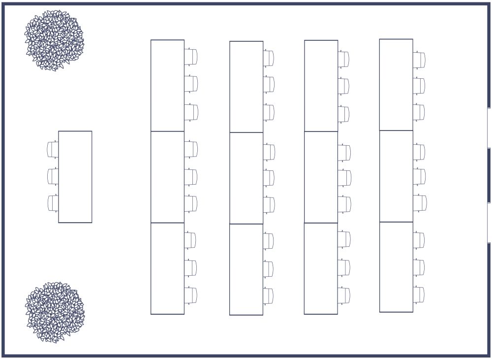 Grundriss für einen Konferenzraum 2D Grundrisse