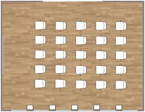 Grundrissentwurf für einen Konferenzraum
