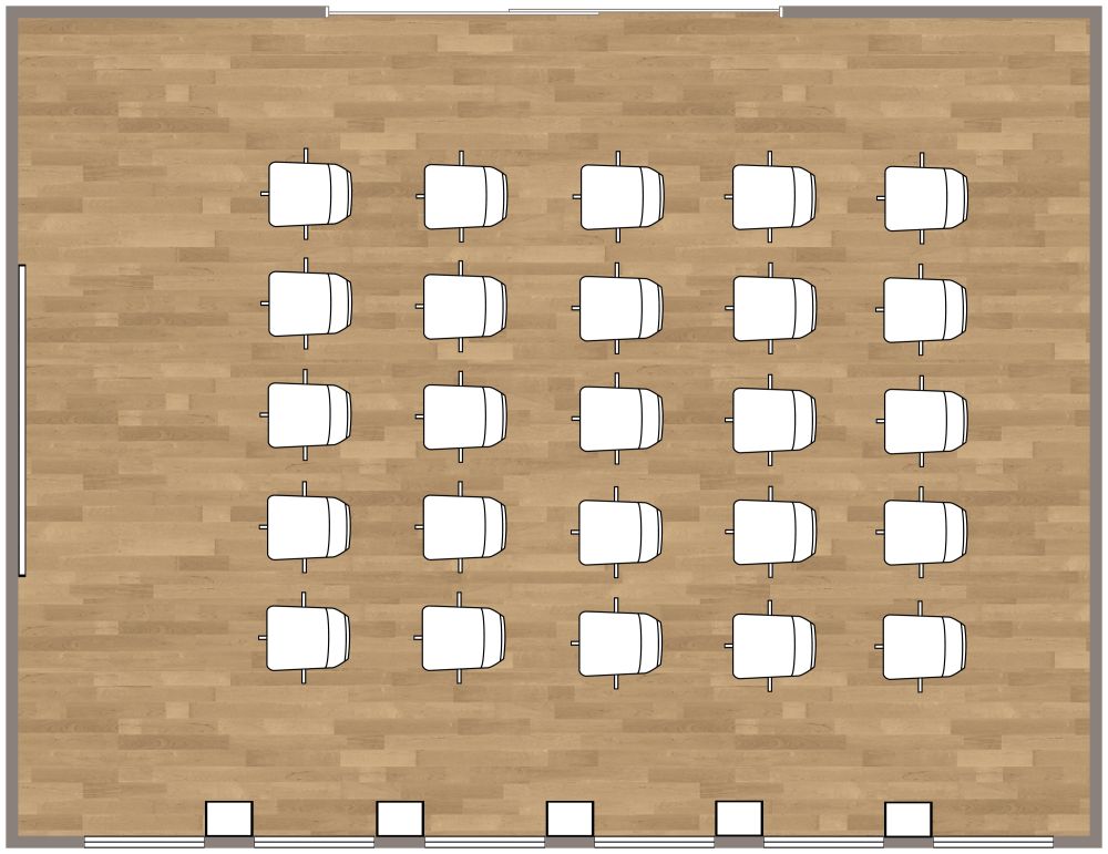 Grundrissentwurf für einen Konferenzraum 2D Grundrisse