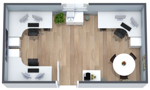 Kleines Büro für drei Personen