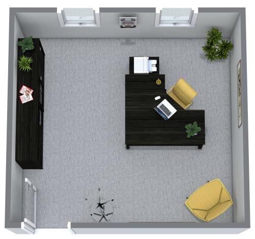 Grundriss für ein Einzelbüro