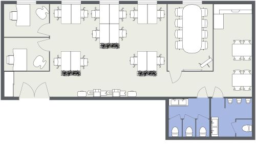 Büro-Layout für Kleinunternehmen