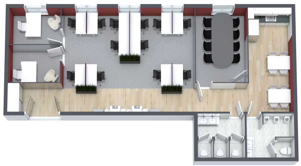 Büro-Layout für Kleinunternehmen