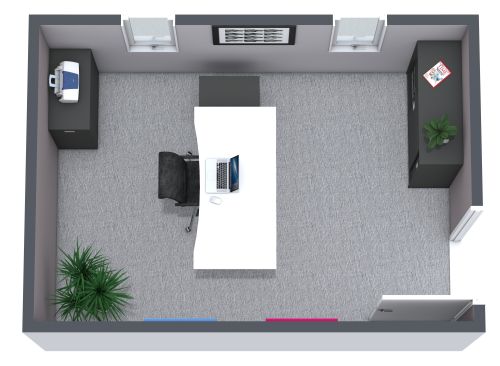 Einzelbüro Layout