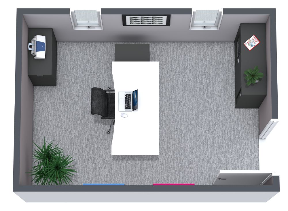 Einzelbüro Layout