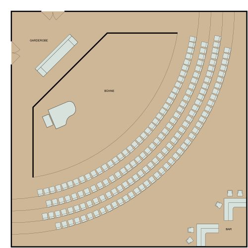 Sitzplan für einen Konzertsaal