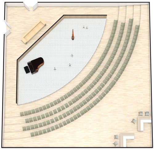 Sitzplan für einen Konzertsaal