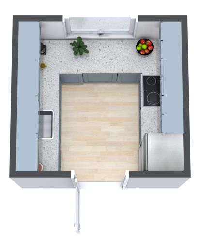 Kleines U-förmiges Küchendesign