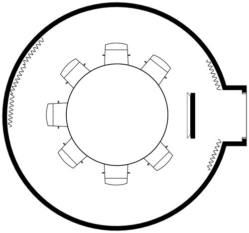 Layout für einen kleinen Konferenzraum