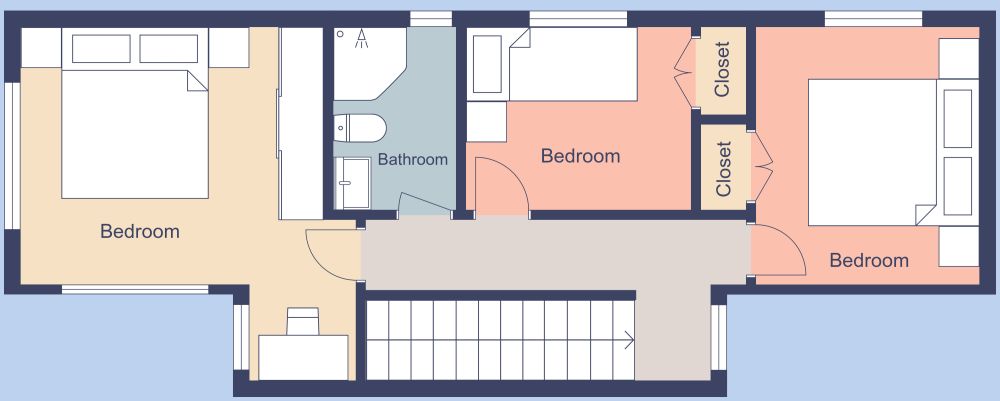 2 Story Container Home 2D Floor Plan