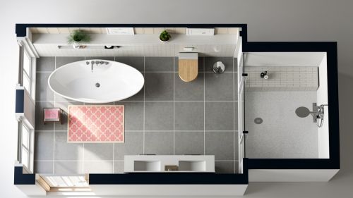 Bathroom Floor Plan Separate Shower