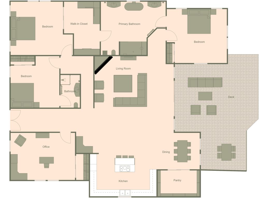 3000 Square Foot 2D House Plan
