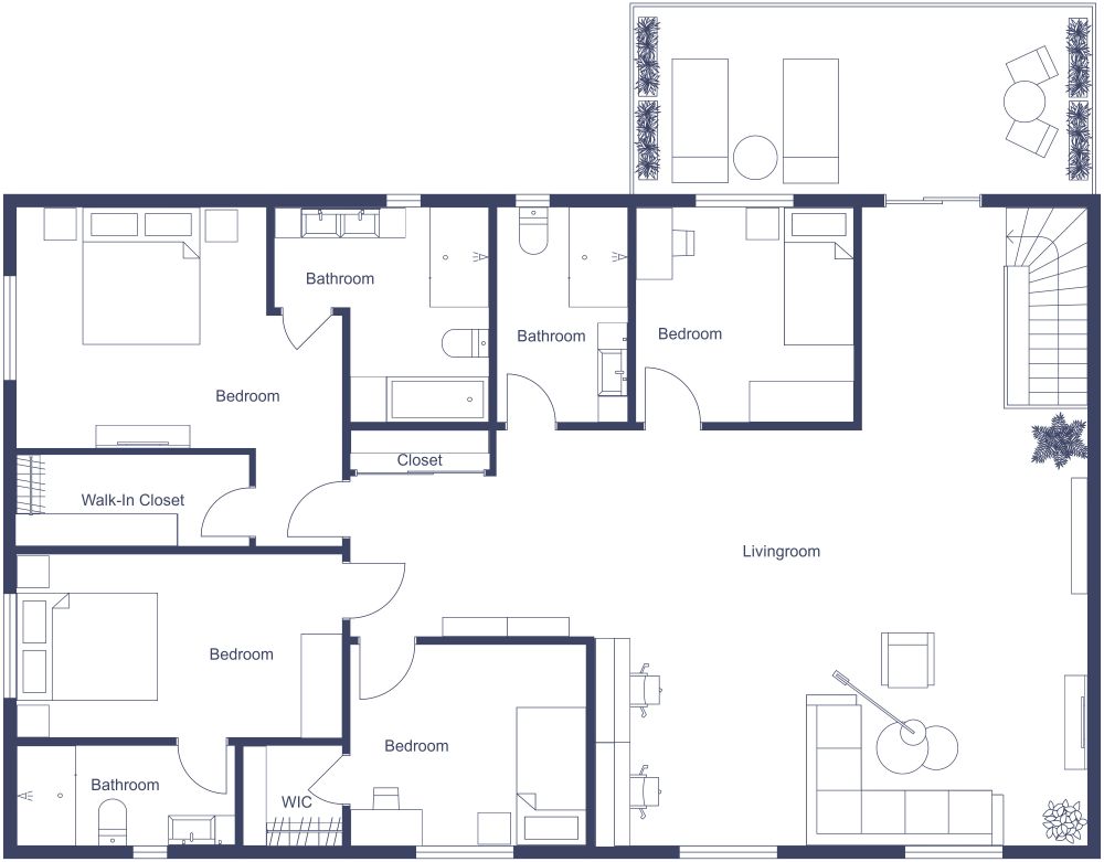 3500 sq ft 2D House Plan