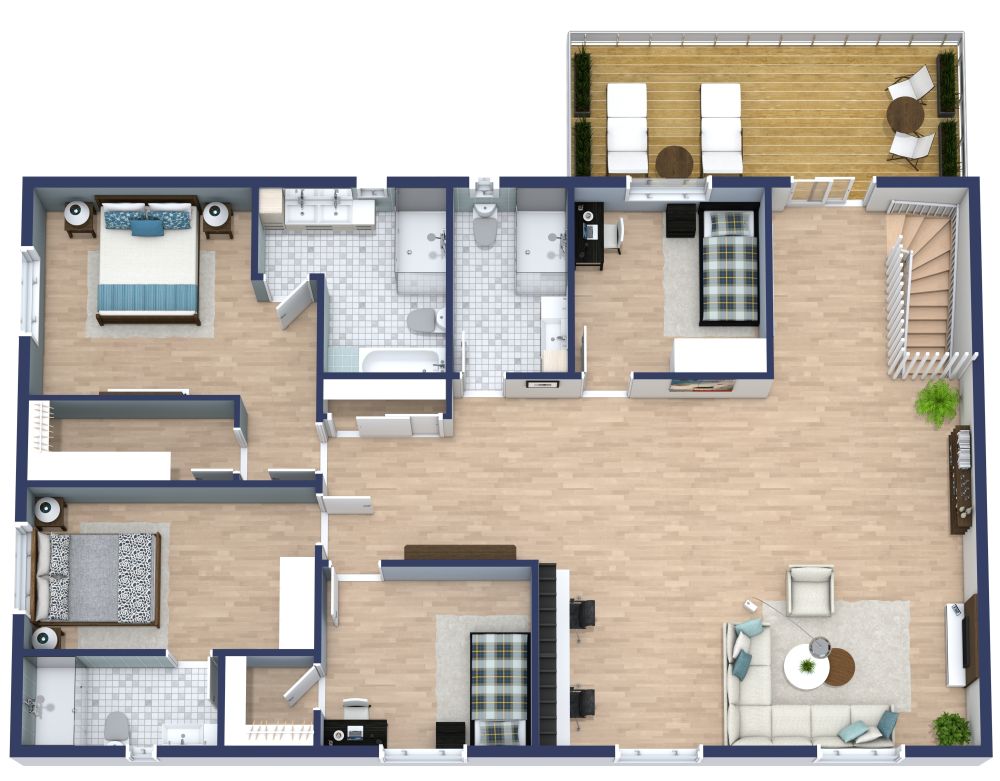 3500 sq ft 3D House Plan