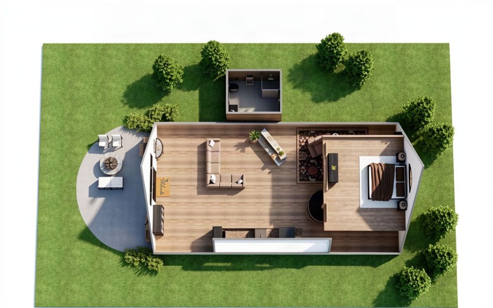 A Frame House Plan - AI Render