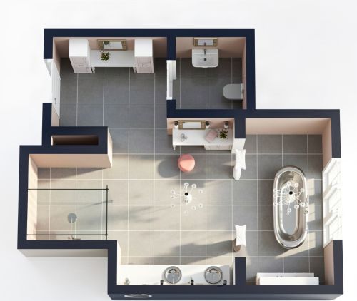 Full Bathroom Floor Plan
