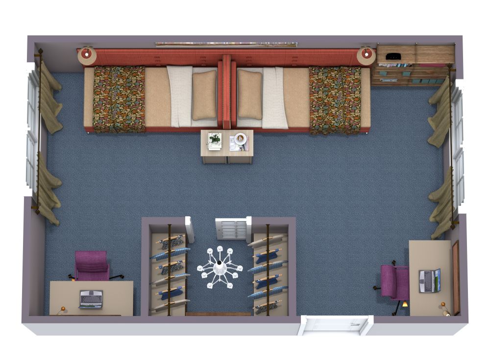 Twin Bedroom Layout