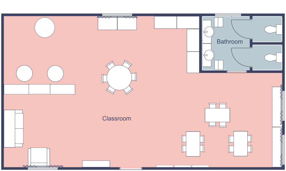 Preschool Classroom 2D Floor Plan Layout