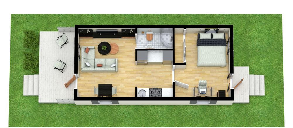 Classic Shotgun House Floor Plan