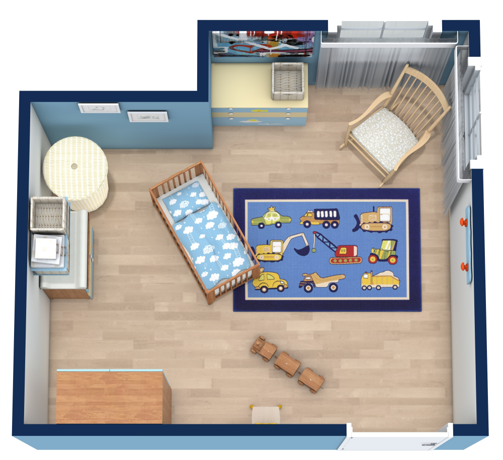 Nursery Room 3D Floor Plan