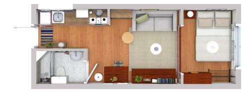 Tiny Studio Apartment Layout