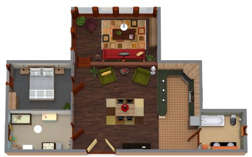2 Bedroom Mid Century House Plan with Sunroom